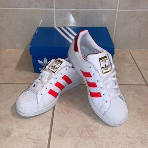 Like New! Adidas Superstar Solar Red/Scarlet Size 7.5